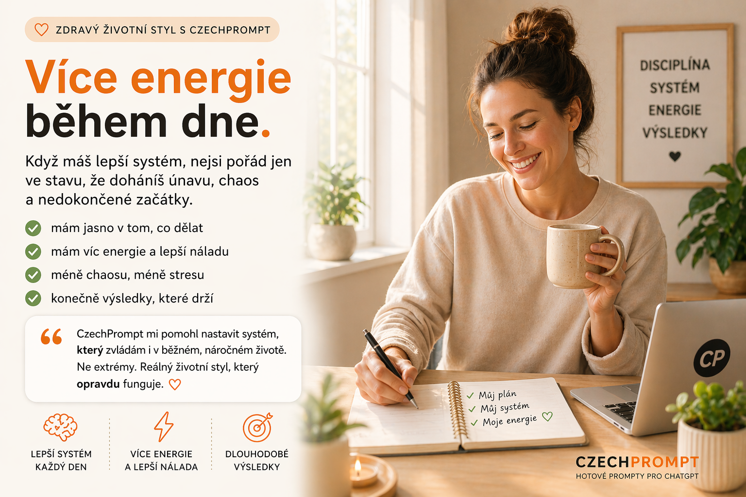Více energie během dne